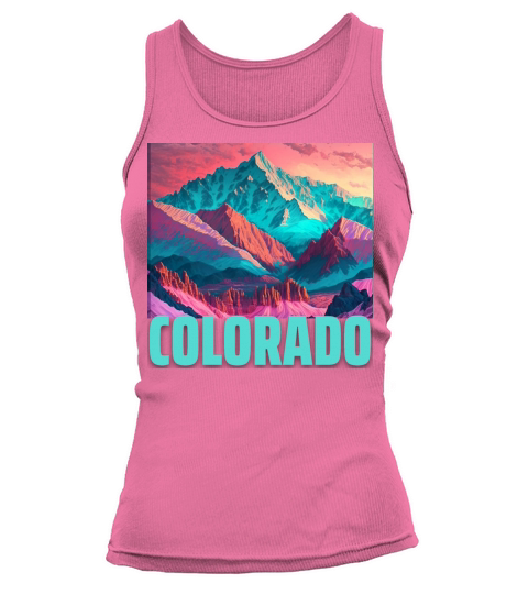 Colorado Rocky Mountain Vintage Retro Sunset Tank top Woman