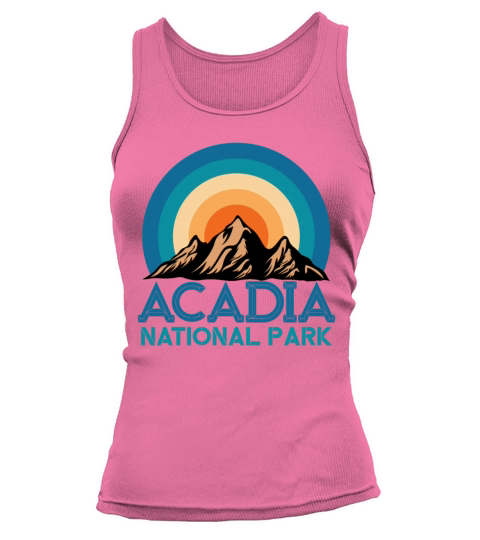 Cool Vintage Retro Acadia National Park Mountain Tank top Woman