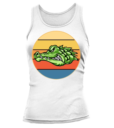 Crocodile Retro Sunset Vintage Wild Animal Tank top Woman