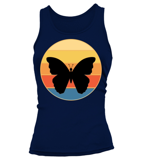 Cute Butterfly Retro Sunset Vintage Animal Insect Tank top Woman