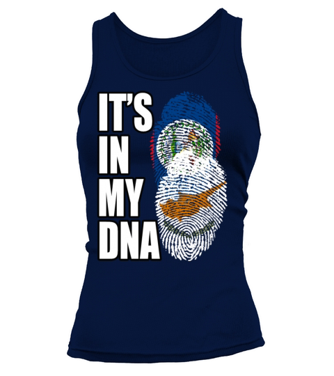 Cypriot And Belizean Mix Heritage DNA Flag Tank top Woman