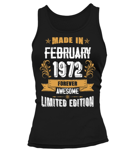 February 1972 Vintage Birthday Present Tank top Woman