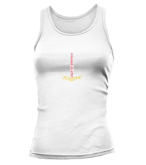 Life Behind Bars Logo Design White Red Gold Tank top Woman