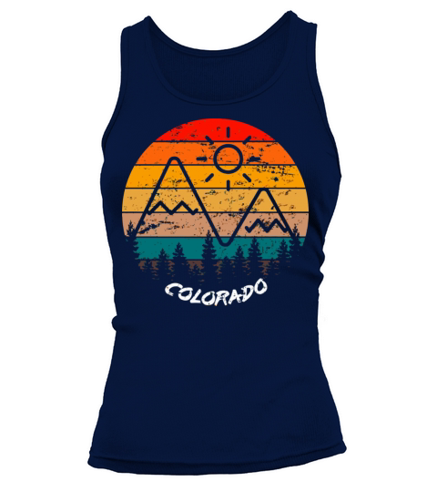 Retro Vintage Colorado Forest And Mountains Graphi Tank top Woman