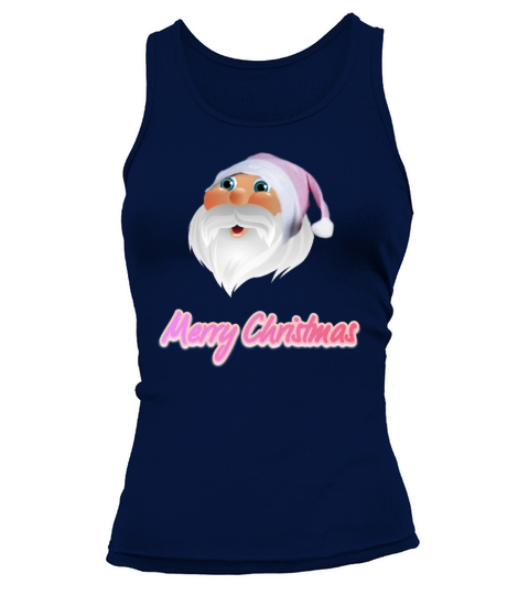 Merry Christmas Retro vintage pink santa claus Tank top Woman