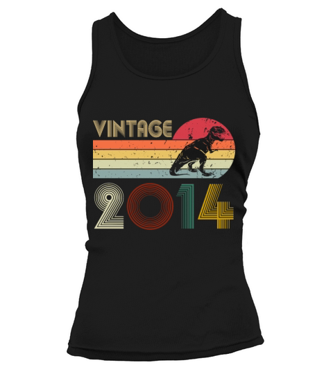 Vintage 2014 8th Birthday Boy 8 Years Old Dinosaur Tank top Woman