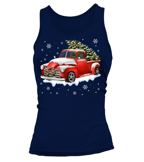 Vintage Christmas Tree Truck T Shirt Funny Retro Tank top Woman