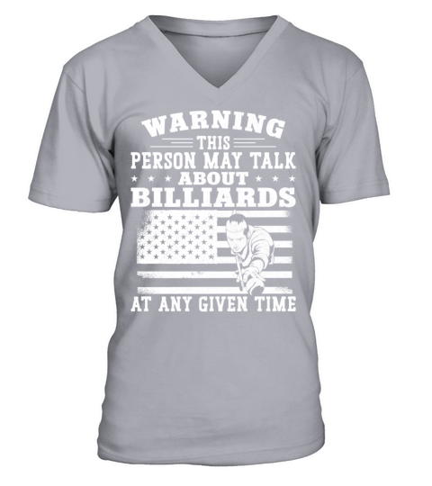 Billiards Pool Player Ball Vintage V-Neck T-shirt