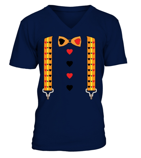 Bow Tie Valentines Hearts Day Valentines V-Neck T-shirt