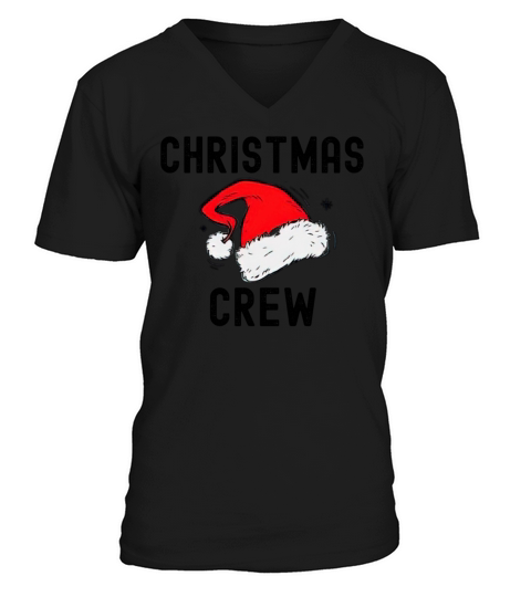 Grunge Christmas Crew Group Hat Matching Pajama V-Neck T-shirt