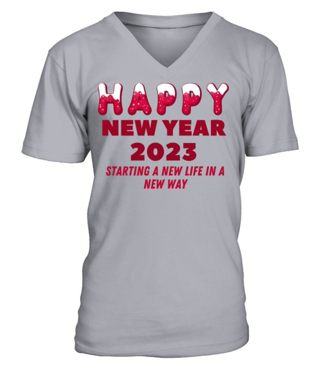 Happy new year Usa 2023 V-Neck T-shirt