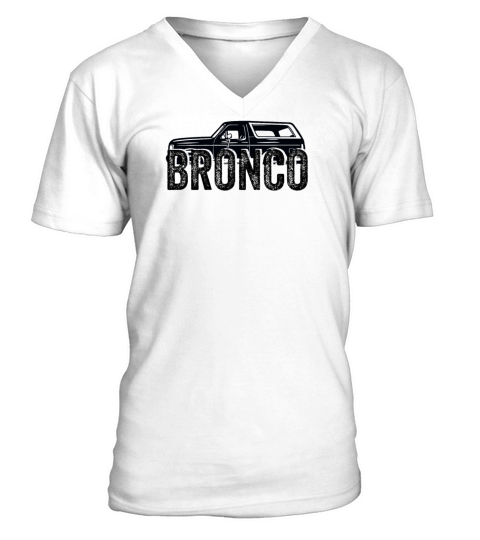hat ford bronco vintage gifts fathers ideas white V-Neck T-shirt