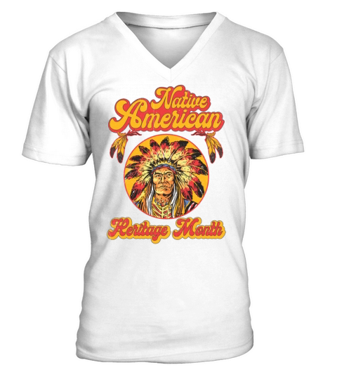 Native American Heritage Month Peace Love Native V-Neck T-shirt