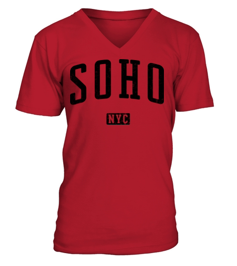 SoHo New York City Vintage V-Neck T-shirt