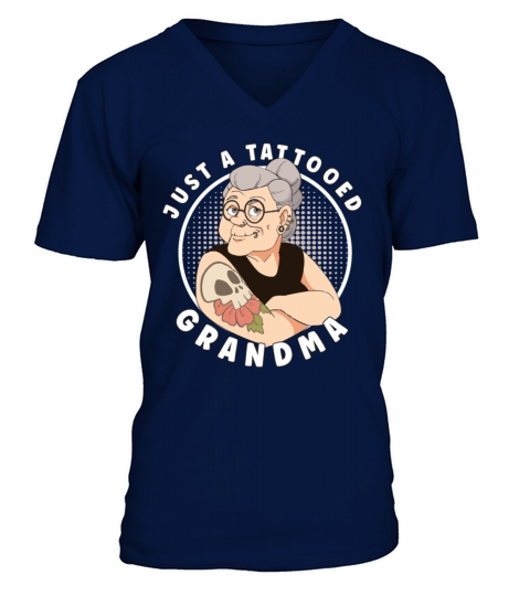 TATTOED GRANDMA TATTOO ARTIST INKING TATTOOS V-Neck T-shirt