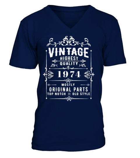 Vintage 1974 Vintage V-Neck T-shirt