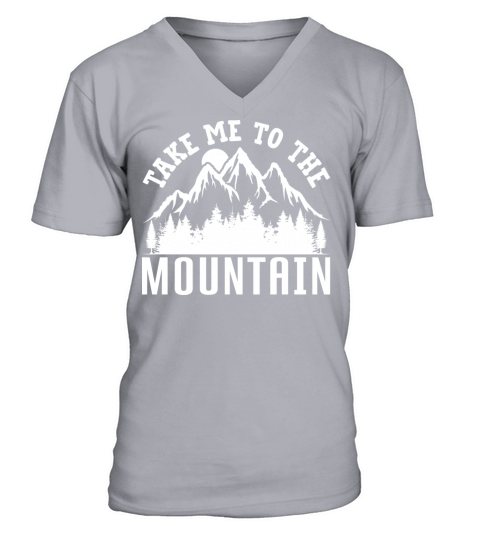 Vintage Mountains Climber Hiker V-Neck T-shirt