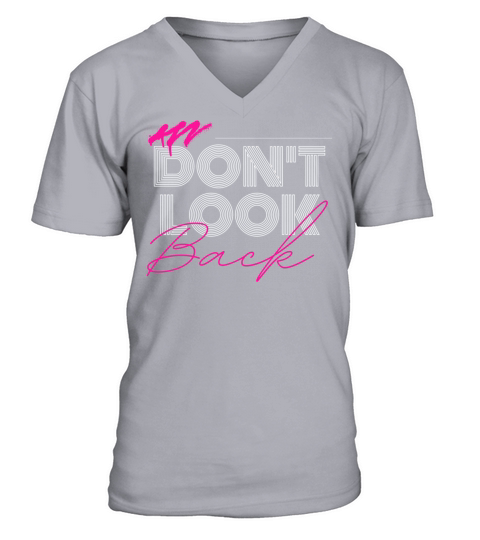 White and Cyan Typography Motivational T-shirt V-Neck T-shirt