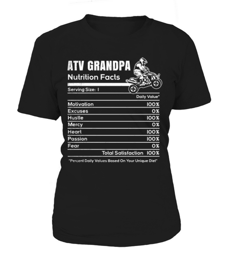 all terrain vehicles nutrition facts funny theme f Women's T-Shirt