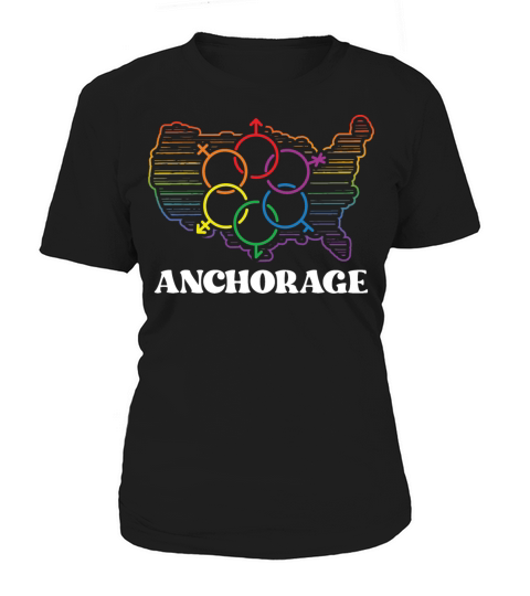 Anchorage Pride Flag Pride Month LGBTQ Flag LGBT C Women's T-Shirt