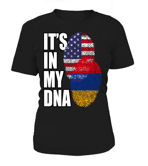 Armenian And American Mix Heritage DNA Flag Women's T-Shirt