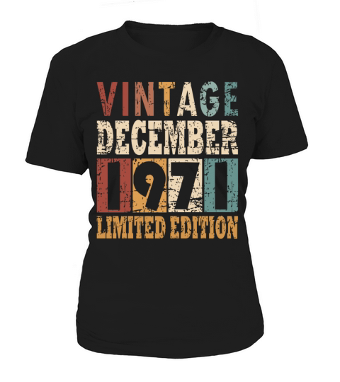 born 1971 December vintage gift Women's T-Shirt