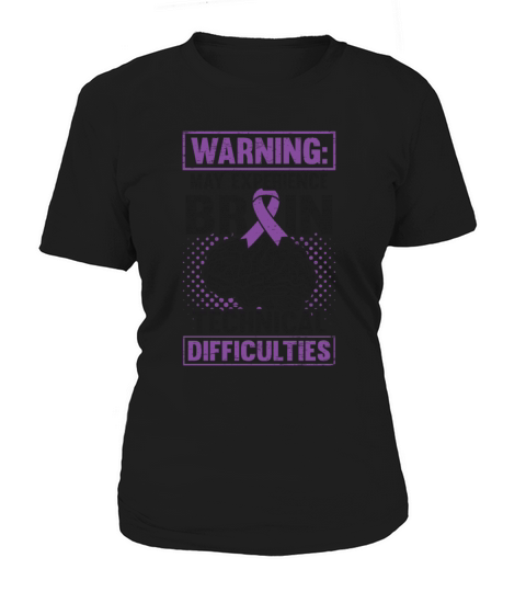 Brain Technical Purple Ribbon Epileptic Epilepsy Women's T-Shirt