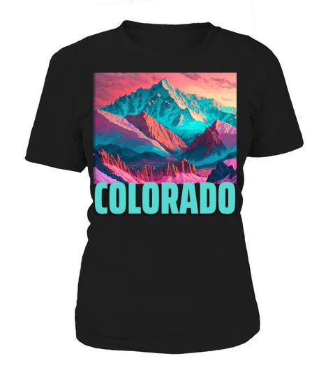 Colorado Rocky Mountain Vintage Retro Sunset Women's T-Shirt