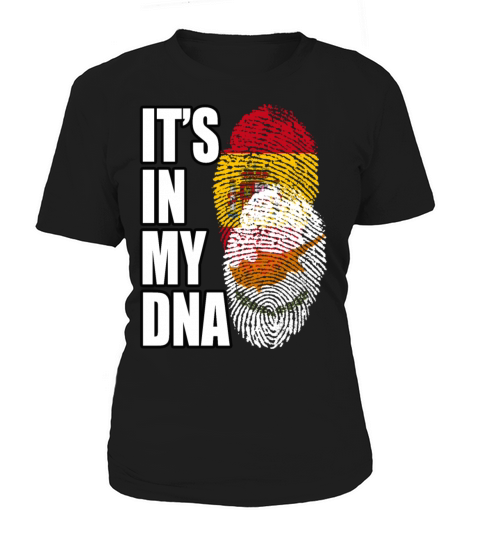 Cypriot And Spaniard Mix Heritage DNA Flag Women's T-Shirt