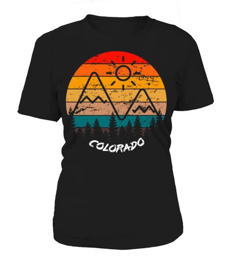 Retro Vintage Colorado Forest And Mountains Graphi Women's T-Shirt