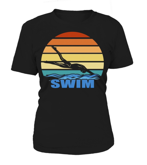 Retro Vintage Swimming Gift For Swimmers T Shirt 2 Women's T-Shirt