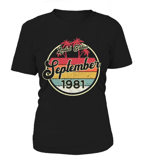 Vintage 80s September 1981 40th Birthday Gift Idea Women's T-Shirt