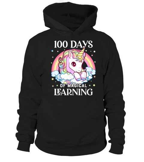 100 Days of School Unicorn Girls Teacher 100th Day Hoodie Unisex