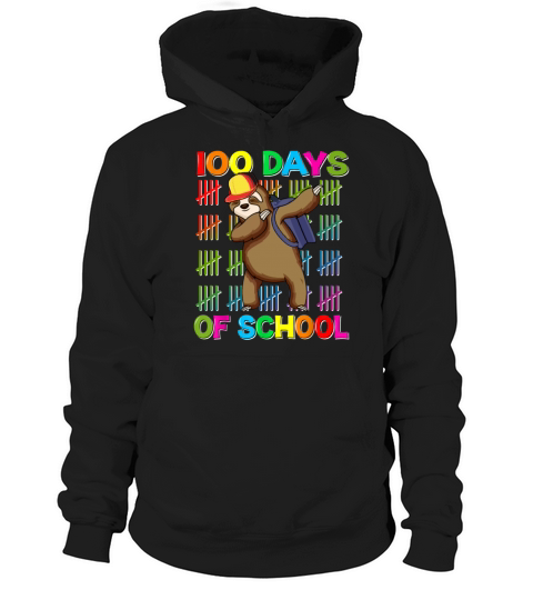 100th Day Of School Sloth Dabbing Sloth Lover Kids Hoodie Unisex