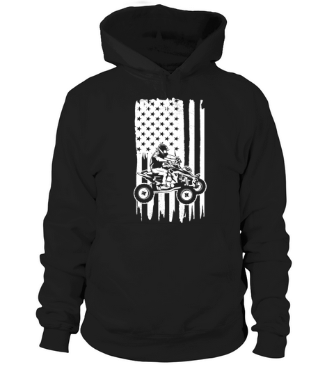 all terrain vehicles vintage america flag art Hoodie Unisex