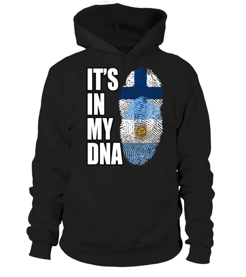 Finland And Argentinian Mix Heritage DNA Flag Hoodie Unisex
