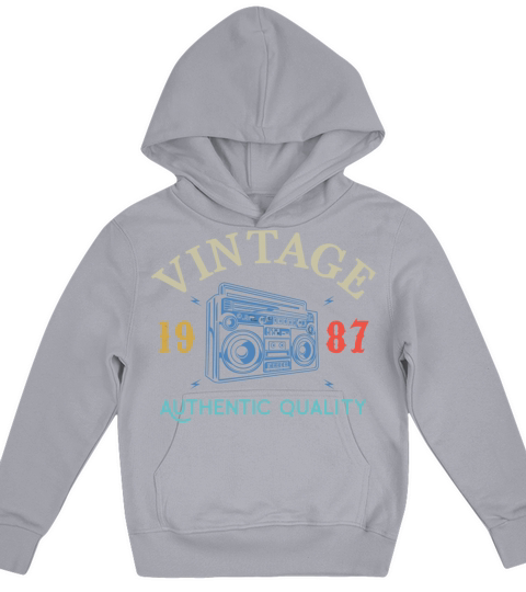 33 Years Old 1987 Vintage 33Rd Birthday Anniversar Kids Hoodie