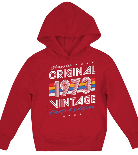 50th birthday vintage 1973 classic original 1973 Kids Hoodie