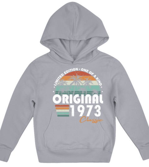 50th birthday vintage 1973 original 1973 Kids Hoodie
