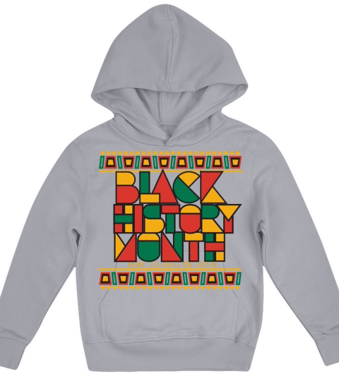 Black Geometric History Month Kids Hoodie