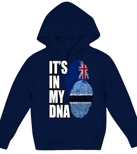 Botswana And New Zealand Mix Heritage DNA Flag Kids Hoodie