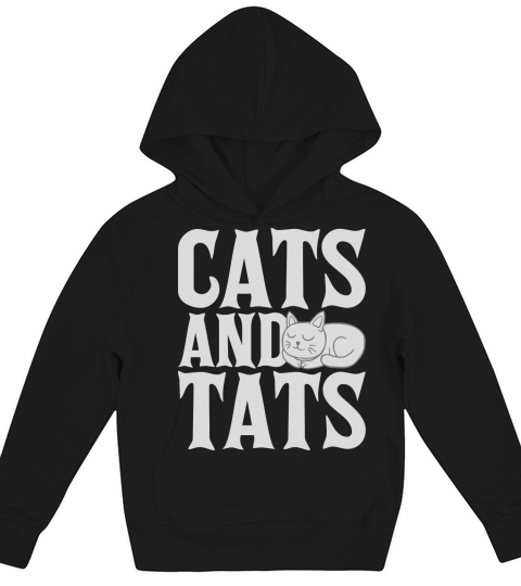 cats and tats quote Kids Hoodie