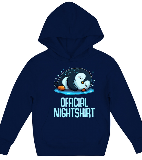 Cute Penguin Sleepshirt Nightwear Nightshirt Sleep Kids Hoodie
