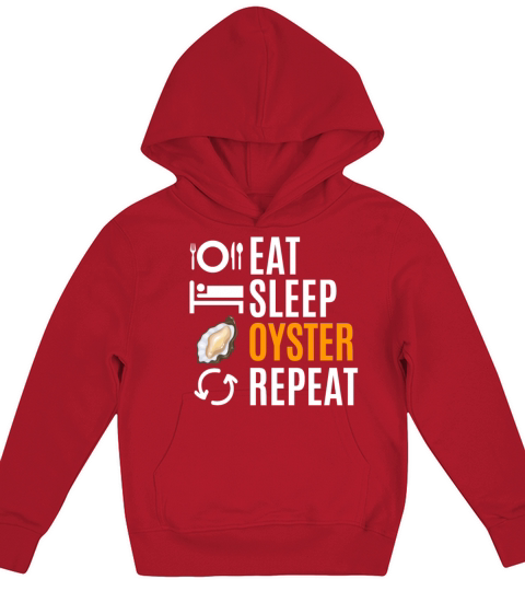 Eat Sleep Oyster Repeat Kids Hoodie