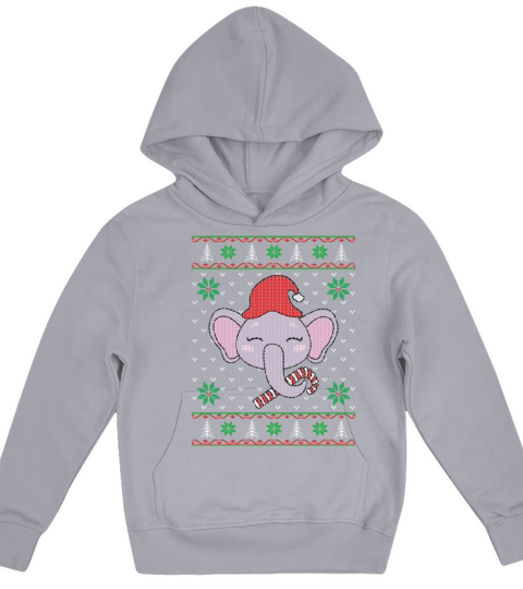 Elephant Ugly Christmas Sweater Kids Hoodie