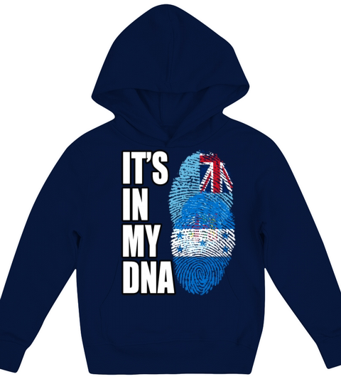 Fijian And Honduran Mix Heritage DNA Flag Kids Hoodie