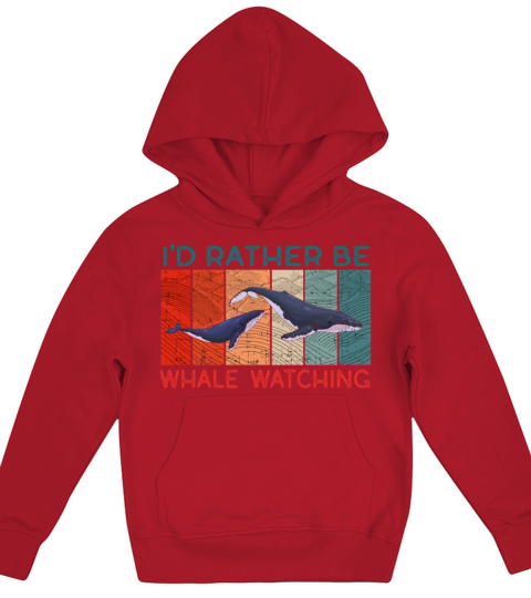 Funny Whale Watching Sea Mammal Kids Hoodie