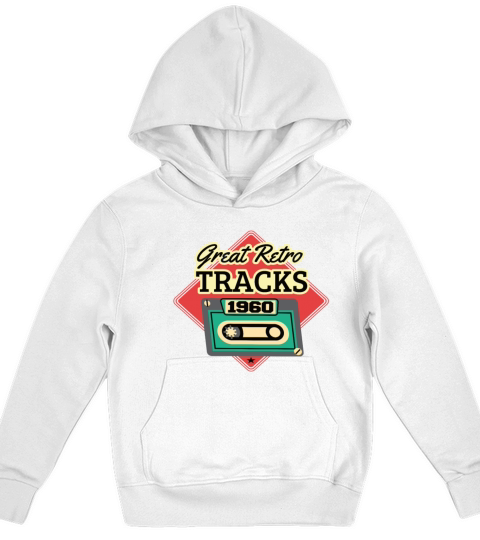 Great Retro Tracks 1960 Cassette Vintage Birthday Kids Hoodie