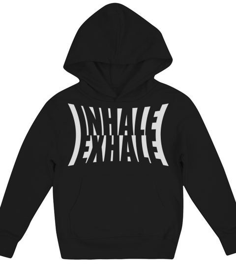 inhale exhale yoga quote Kids Hoodie