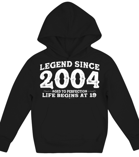 Legend Since 2004 19 Year of Perfection - 19th Kids Hoodie